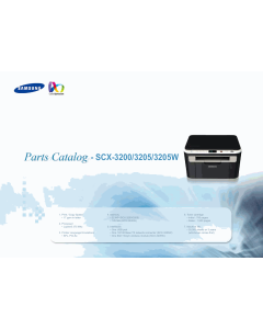 Samsung Digital-Laser-MFP SCX-3200 3205 3205W Parts Manual
