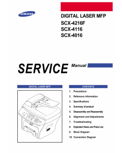 Samsung Digital-Laser-MFP SCX-4216F 4116 4016 Parts and Service Manual