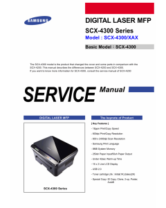 Samsung Digital-Laser-MFP SCX-4300 Parts and Service Manual