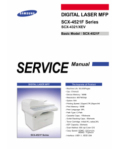 Samsung Digital-Laser-MFP SCX-4521F 4321 Parts and Service Manual