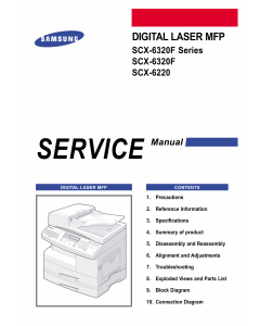 Samsung Digital-Laser-MFP SCX-6320F 6220 Parts and Service Manual