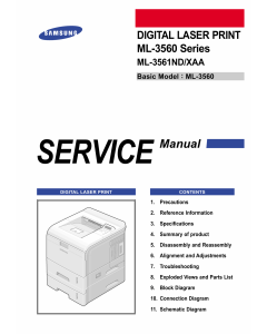 Samsung Digital-Laser-Printer ML-3561ND Parts and Service Manual