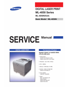 Samsung Digital-Laser-Printer ML-4050 4050N Parts and Service