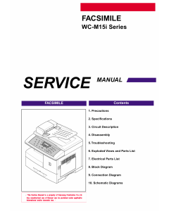 Samsung FACXIMILE WC-M15i Parts and Service Manual