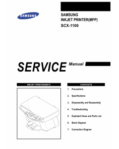 Samsung InkJet-MFP SCX-1100 Parts and Service Manual
