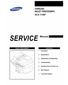 Samsung InkJet-MFP SCX-1150 Parts and Service Manual