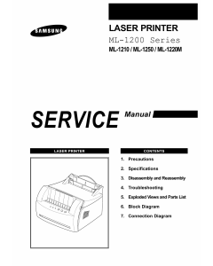 Samsung Laser-Printer ML-1210 1250 1220M Parts and Service Manual