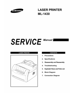 Samsung Laser-Printer ML-1430 Parts and Service Manual