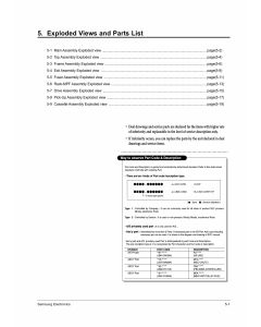 Samsung Laser-Printer ML-1451N Parts Manual