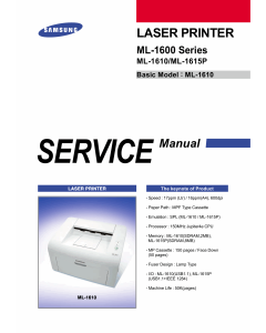 Samsung Laser-Printer ML-1600 1610 1615P Parts Manual