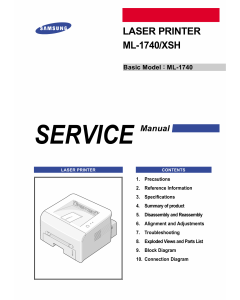 Samsung Laser-Printer ML-1740 Parts and Service Manual