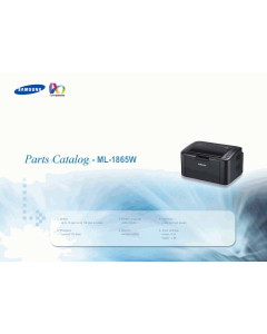 Samsung Laser-Printer ML-1865W Parts Manual