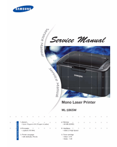 Samsung Laser-Printer ML-1865W Parts and Service Manual