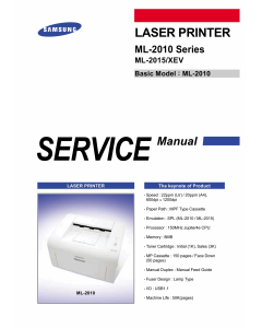 Samsung Laser-Printer ML-2010 2015 Parts and Service Manual