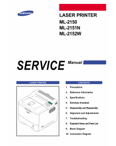 Samsung Laser-Printer ML-2150 2151N 2152W Parts and Service Manual