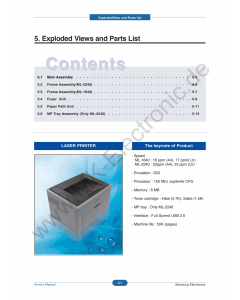 Samsung Laser-Printer ML-2240 Parts Manual