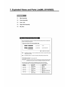 Samsung Laser-Printer ML-2510 Parts Manual