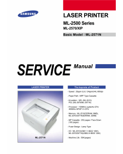 Samsung Laser-Printer ML-2570 2571N Parts and Service Manual