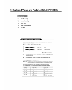 Samsung Laser-Printer ML-2571N Parts Manual
