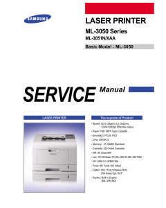 Samsung Laser-Printer ML-3050 3051N Parts and Service Manual