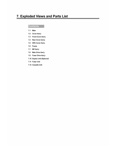 Samsung Laser-Printer ML-3050 Parts Manual