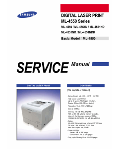 Samsung Laser-Printer ML-4550 4551 N ND NR NDR Parts and Service Manual