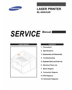 Samsung Laser-Printer ML-6040 Parts and Service