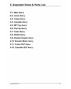 Samsung Laser-Printer ML-7300N Parts Manual