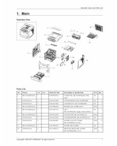 Samsung Mono-Laser-Printer ML-551x 651x Parts Manual