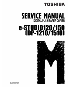 TOSHIBA e-STUDIO 120 150 DP1210 1510 Service Manual