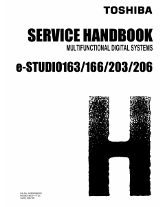 TOSHIBA e-STUDIO 163 166 203 206 Service Handbook