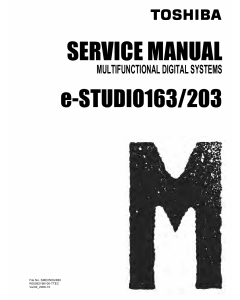 TOSHIBA e-STUDIO 163 203 Service Manual