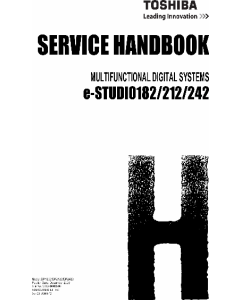 TOSHIBA e-STUDIO 182 212 242 DP1830 2120 2420 Service Handbook