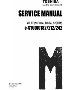 TOSHIBA e-STUDIO 182 212 242 DP1830 2120 2420 Service Manual