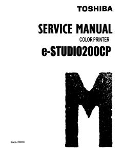 TOSHIBA e-STUDIO 200CP Service Manual