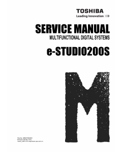 TOSHIBA e-STUDIO 200S Service Manual