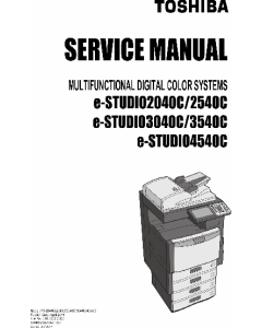 TOSHIBA e-STUDIO 2040c 2540c 3040c 3540c 4540c Service Manual