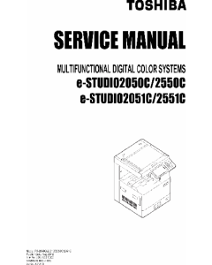 TOSHIBA e-STUDIO 2050c 2051c 2550c 2551c Service Manual