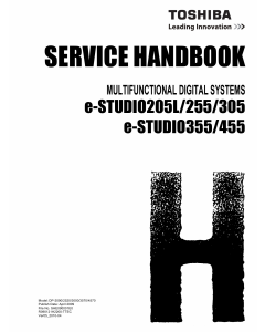 TOSHIBA e-STUDIO 205L 255 305 355 455 Service Manual