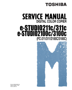TOSHIBA e-STUDIO 211C 311C 2100C 3100C FC211 311 2100C 3100C Service Manual