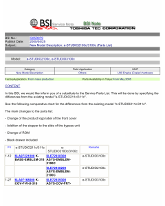 TOSHIBA e-STUDIO 211C 311C FC2100C FC3100C Parts List Manual