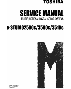 TOSHIBA e-STUDIO 2500C 3500C 3510C Service Manual