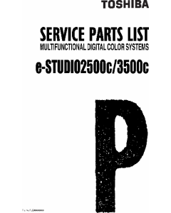 TOSHIBA e-STUDIO 2500C 3500C Parts List Manual