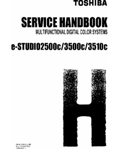 TOSHIBA e-STUDIO 2500c 3500c 3510c Service Handbook
