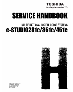 TOSHIBA e-STUDIO 281c 351c 451c Service Handbook