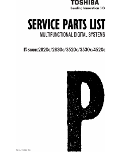 TOSHIBA e-STUDIO 2820C 2830C 3520C 3530C 4520C Parts List Manual