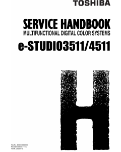 TOSHIBA e-STUDIO 3511 4511 Service Handbook