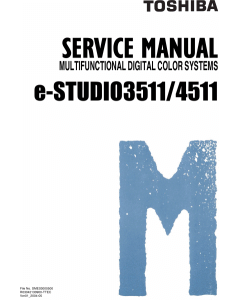 TOSHIBA e-STUDIO 3511 4511 Service Manual