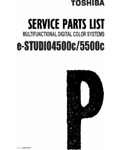 TOSHIBA e-STUDIO 4500C 5500C Parts Manual