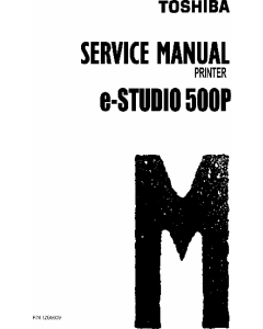 TOSHIBA e-STUDIO 500P Service Manual